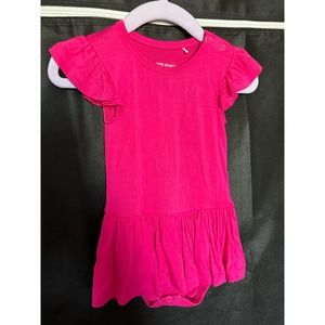 Posh peanut solid twirl 6-12m hot pink dress